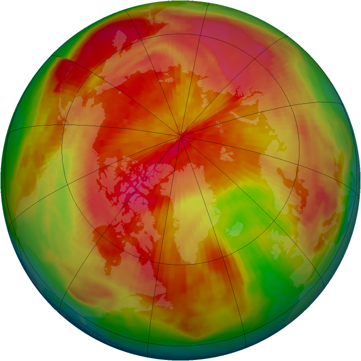 Arctic ozone map for 04 April 1980